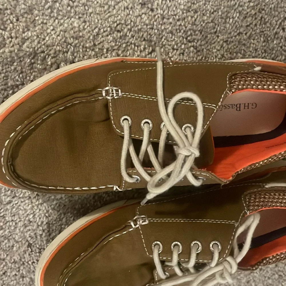 Bass Pro Shops Tan Boat Shoes Comfortable Lace-Up Design size 10